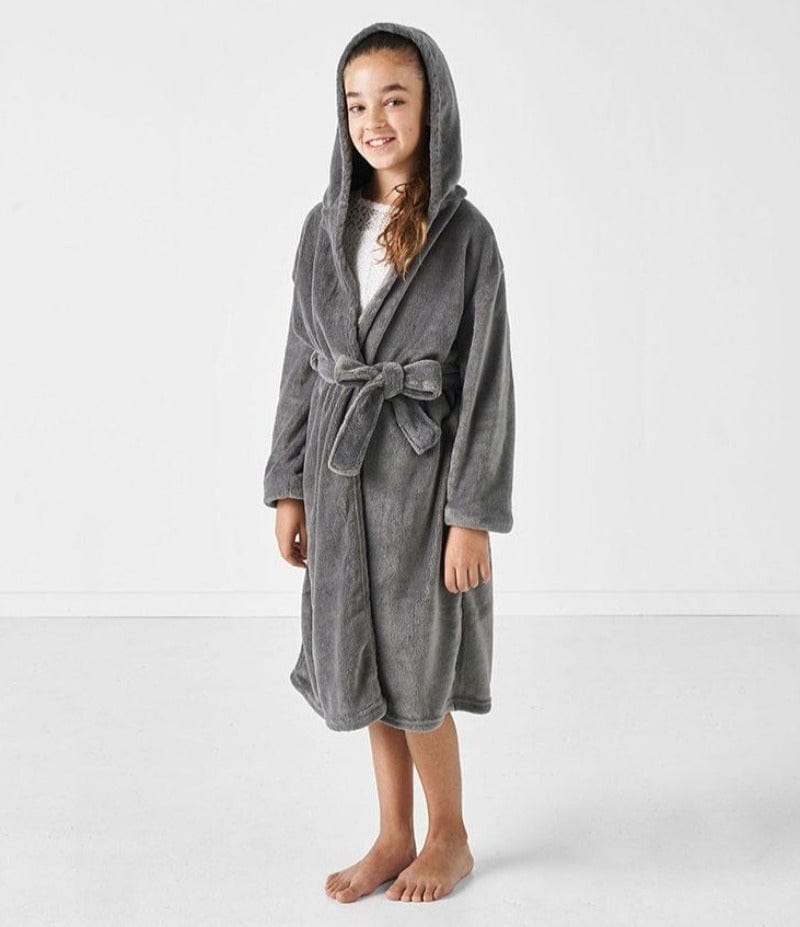 Linen House Duvet Cover Small Size 4 Linen House Kids Bathrobe Charcoal (6702569619545)