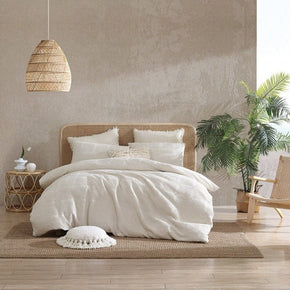 Linen House Duvet Cover Three Quarter Linen House Galicia Vanilla Duvet Cover Set (4779555389529)