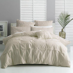 Linen House Duvet Cover Three quarter Linen House Oatmeal Alessio Duvet Cover Set (4707168125017)