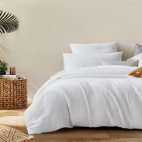 Linen House Duvet Cover Three Quarter Linen House White Coconut Creme Duvet Cover Set (7231345786969)