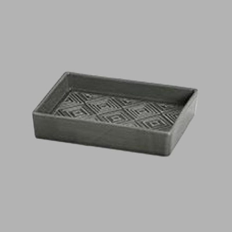 Linen House SOAP DISH Embossed Charcoal Soap Dish (6590249861209)
