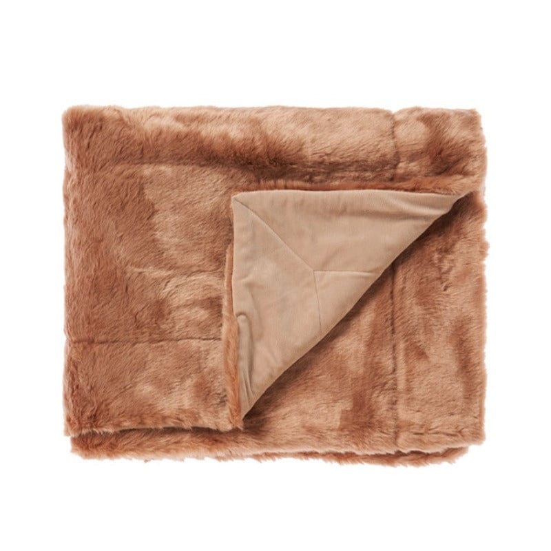 Linen House THROW Linen House Selma Brandy Throw 150x200 (7090938871897)