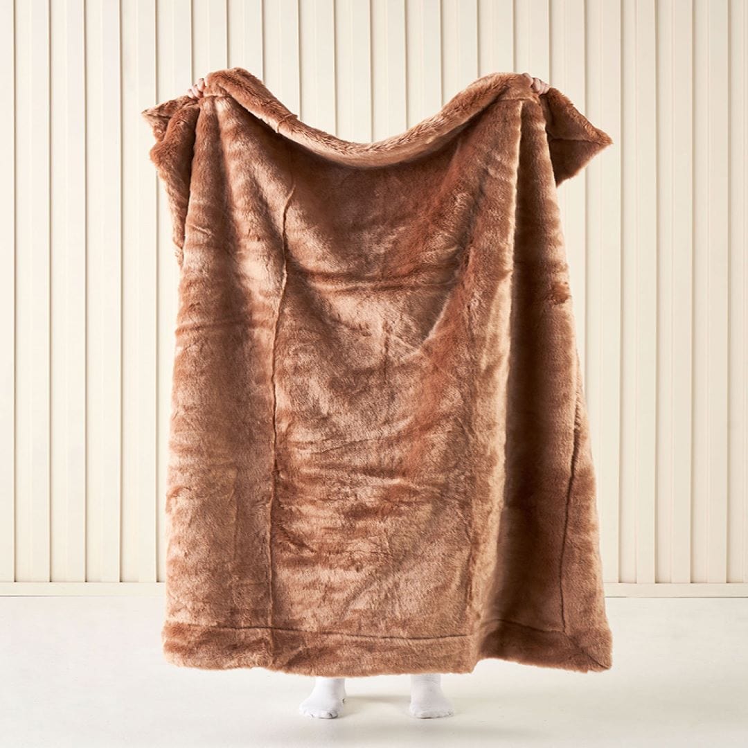 Linen House THROW Linen House Selma Brandy Throw 150x200 (7090938871897)