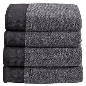 Linen House TOWEL Face Towel 33x33 Charcoal Marle Plush Linen House Plush Charcoal Towel Collection (4738513895513)