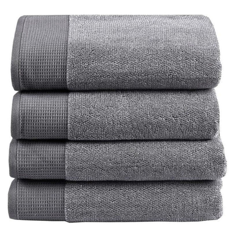 Linen House TOWEL Face Towel 33x33 Grey Marle Plush Linen House Plush Grey Marle Towel Collection (4738516385881)