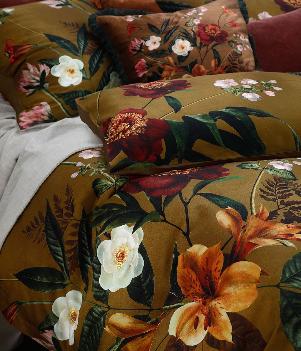 M.M Linen Duvet Cover M.M Linen Multi Isola Mustard Duvet Cover Set (7162254655577)