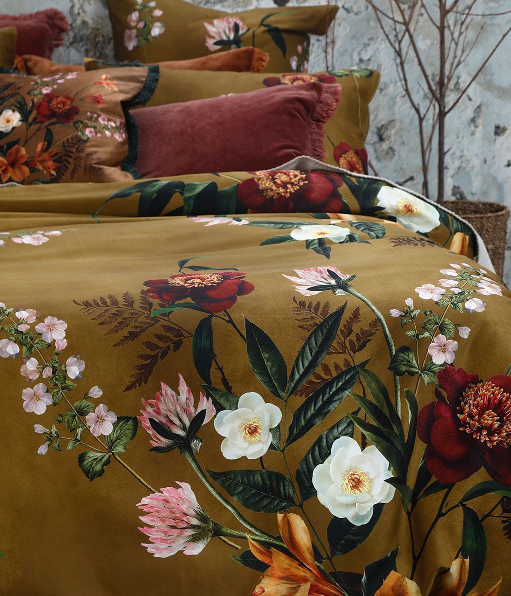 M.M Linen Duvet Cover Queen M.M Linen Multi Isola Mustard Duvet Cover Set (7162254655577)
