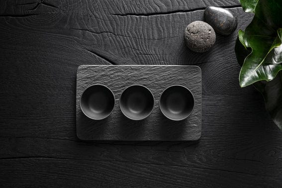 Manufacture Rock Dinner Plate Manufacture Rock Black Dip Bowl Set Of 4 VB1042399023 (7114326605913)