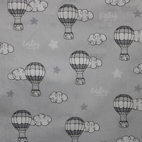 material Kids Fabrics Isa Freedom Prints Grey 240CM (4776326266969)