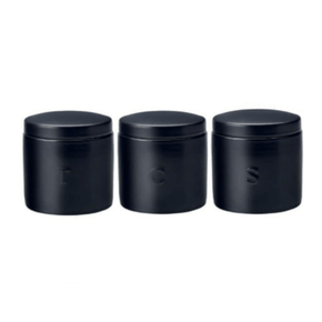 Maxwell & Williams CANISTER SET Maxwell & Williams Epicurious Canister 600ML Set Of 3 Black (6936137531481)