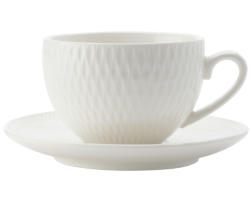 Maxwell & Williams Cup & Saucer Maxwell & Williams White Basics Diamonds Demi Cup & Saucer 90ML (6753605484633)