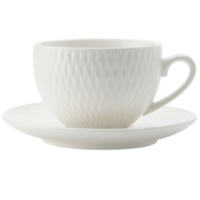 Maxwell & Williams Cup & Saucer Maxwell & Williams White Basics Diamonds Demi Cup & Saucer 90ML (6753605484633)