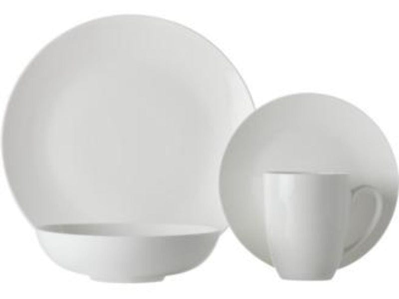 Maxwell & Williams Dinner Set Maxwell & Williams White Basics Fitzrovia Coupe Dinner Set Of 16 (6842409812057)