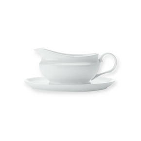 Maxwell & Williams Divided Maxwell & Williams White Basics Gravy Boat & Saucer 550ml P0424 (7262438162521)