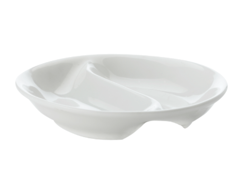 Maxwell & Williams Divided Maxwell & Williams White Basics Round Divided Sauce 10cm (6812870738009)