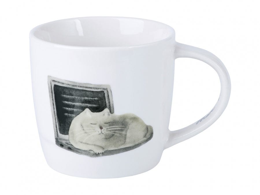 Maxwell & Williams MUG Maxwell & Williams Feline Friends Mug Computer Cat 400ml DX1214 (7158930735193)