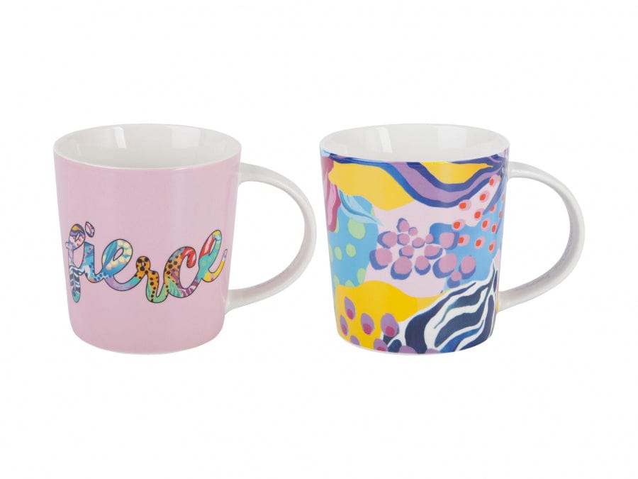 Maxwell & Williams MUG Maxwell & Williams Kasey Rainbow Be Fierce Mug Set of 2 380ml DX1283 (7155223396441)