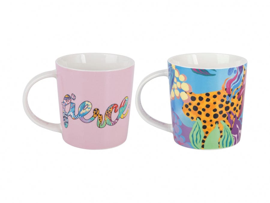 Maxwell & Williams MUG Maxwell & Williams Kasey Rainbow Be Fierce Mug Set of 2 380ml DX1283 (7155223396441)