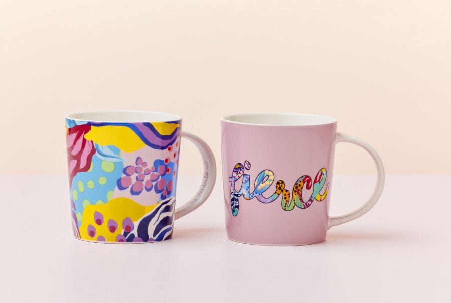 Maxwell & Williams MUG Maxwell & Williams Kasey Rainbow Be Fierce Mug Set of 2 380ml DX1283 (7155223396441)