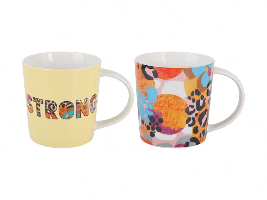 Maxwell & Williams MUG Maxwell & Williams Kasey Rainbow Be Fierce Mug Set of 2 380ml DX1284 (7155225034841)