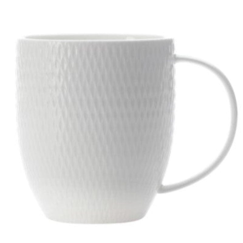Maxwell & Williams MUG Maxwell & Williams White Basics Diamonds Coupe Mug 370ML (6754072461401)