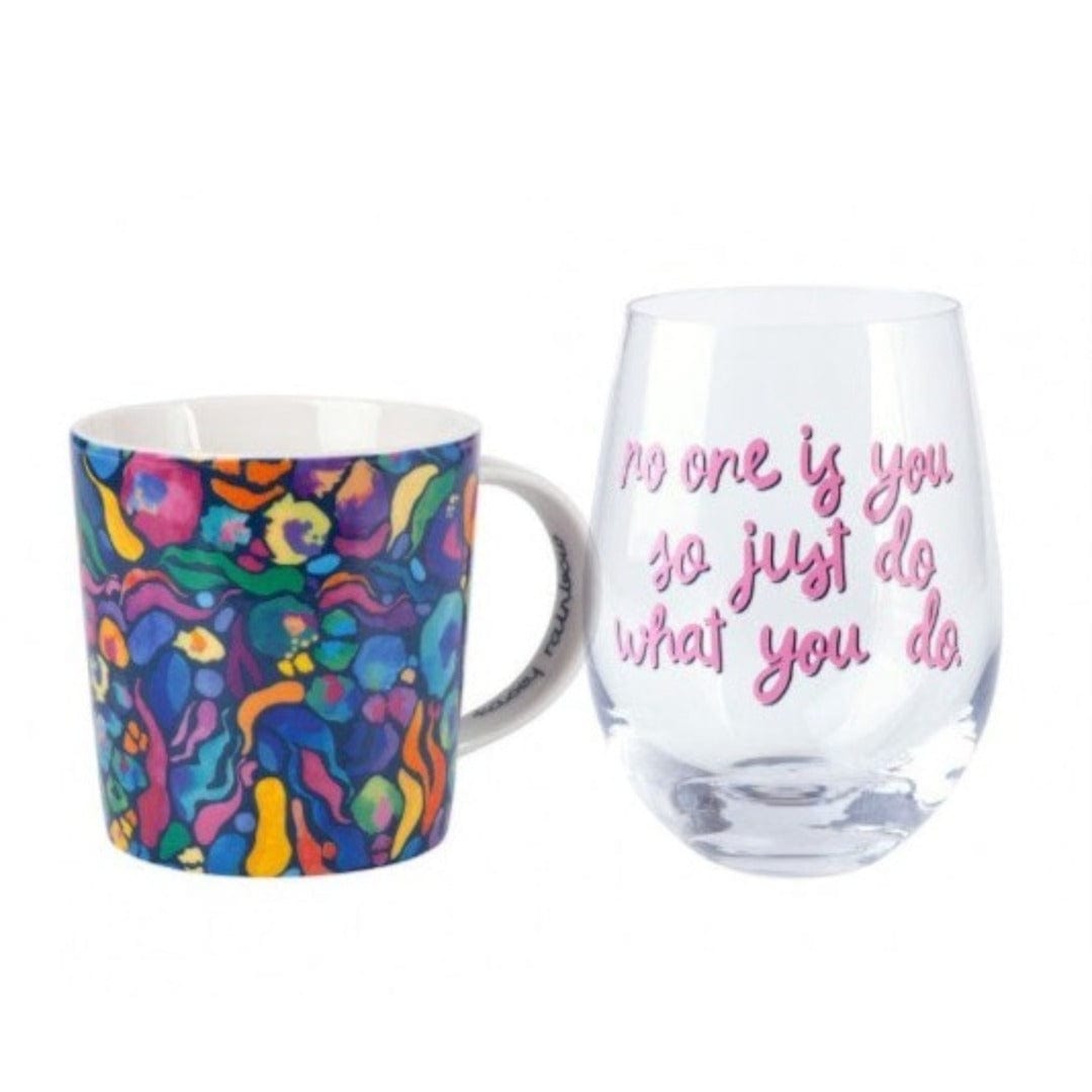 Maxwell & Williams MUG Maxwell & Williams Wild at Heart Mug & Glass Set Africa Navy 500ml DX1226 (7158865231961)