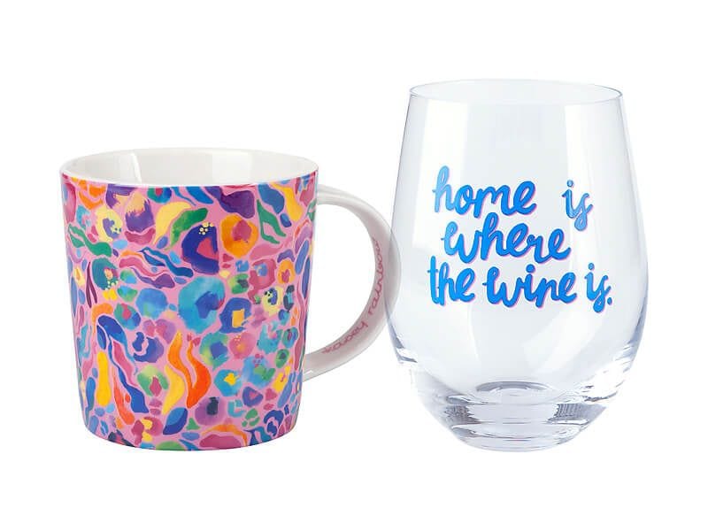 Maxwell & Williams MUG Maxwell & Williams Wild at Heart Mug & Glass Set Africa Pink 500ml DX1227 (7158870999129)