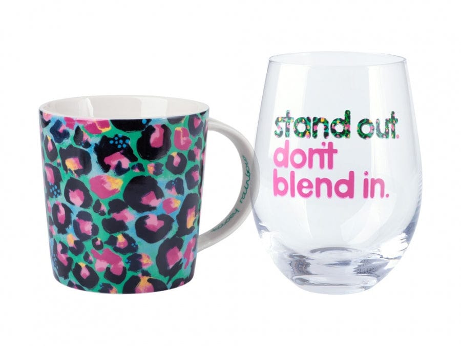 Maxwell & Williams MUG Maxwell & Williams Wild at Heart Mug & Glass Set Leopard Emerald 500ml DX1229 (7158875717721)