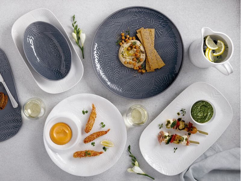 Maxwell & Williams PLATE Maxwell & Williams Panama Oval Serving Bowl 24x17cm Grey (6870183379033)