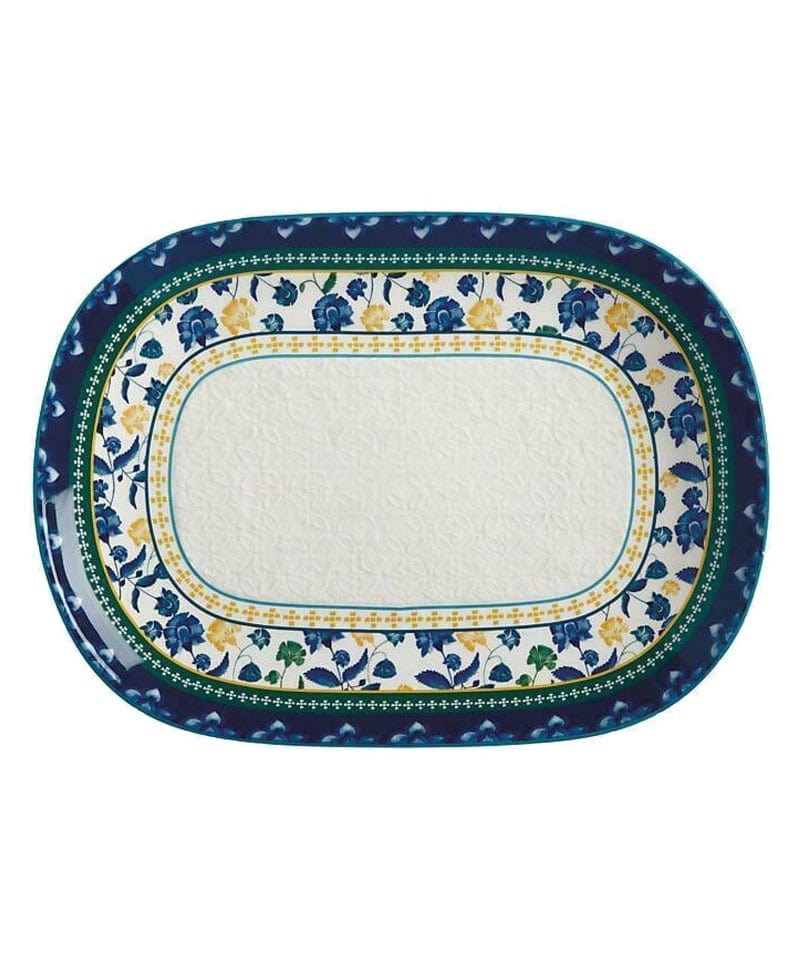 Maxwell & Williams Platter Maxwell & Williams Rhapsody Oblong Platter 45x33cm Blue (6856221589593)