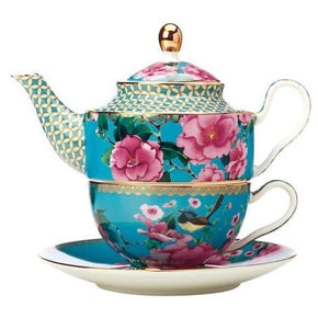 Maxwell & Williams TEA SET Maxwell & Williams Teas & C's Silk Road Tea For One with Infuser 380ML Aqua (6873135579225)