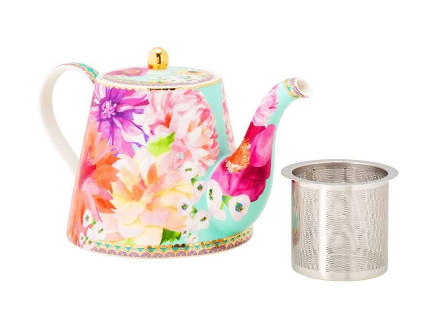 Maxwell & Williams Teapot Maxwell & Williams Dahlia Daze Teapot With Infuser 1lt Sky 1lt HV0333 (7268008951897)