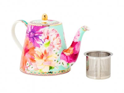 Maxwell & Williams Teapot Maxwell & Williams Dahlia Daze Teapot With Infuser 500ML Sky 500ml HV0331 (4571389395033)