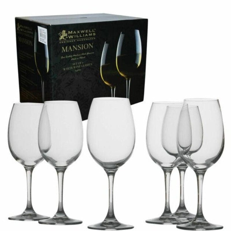 Maxwell & Williams Wine Glasses Maxwell and Williams Mansion White Wine 240ML Set 6 (6764471418969)