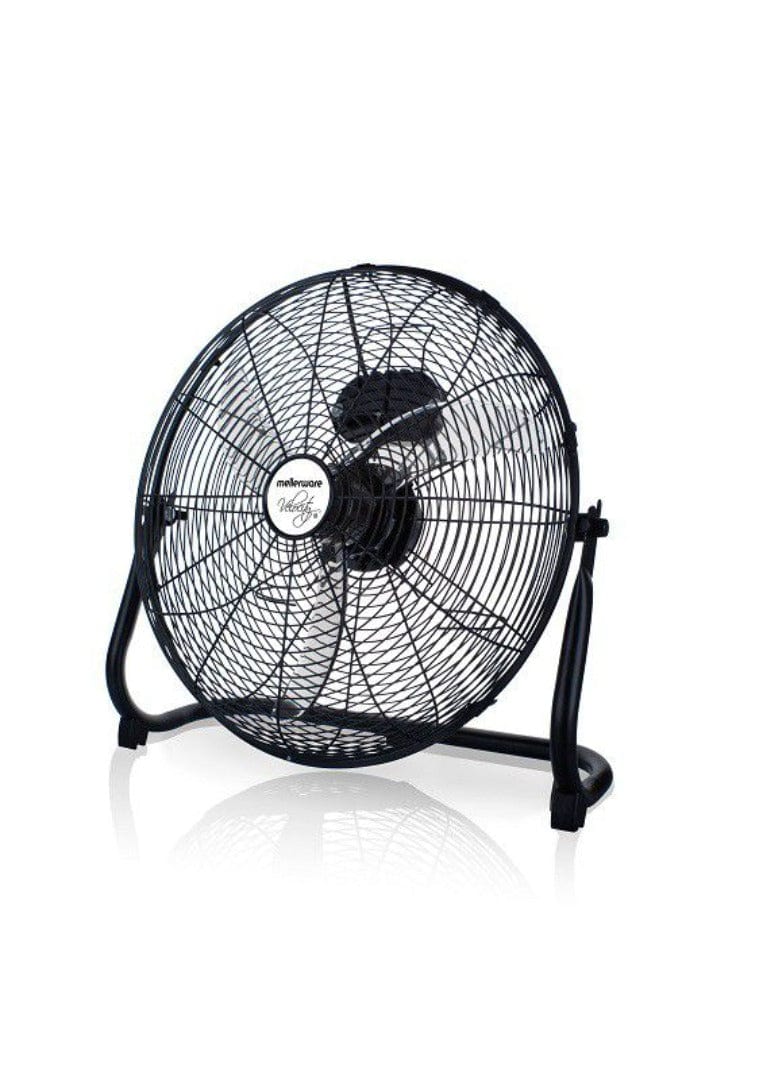 Mellerware Fans Mellerware 40cm Black Steel Floor Fan 35960 (7162136264793)