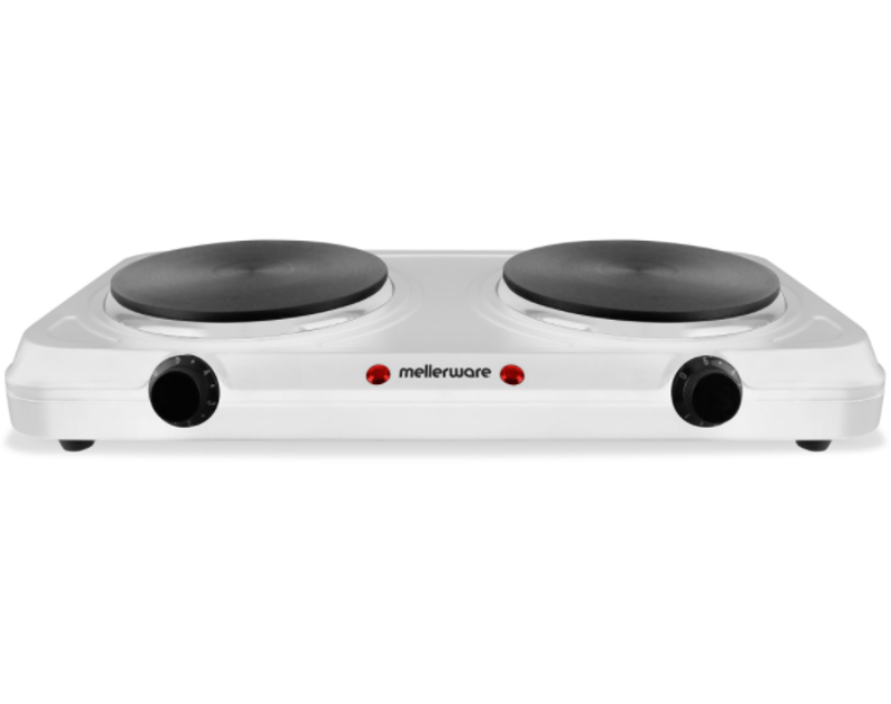 Mellerware HOTPLATE Mellerware 2000W Hotplate Solid Plate Double Steel White (6781691232345)