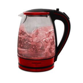 Mellerware KETTLE Mellerware Kettle 360 Degree Cordless Glass Red 1.7 Litre 2200W Azure (6779205156953)