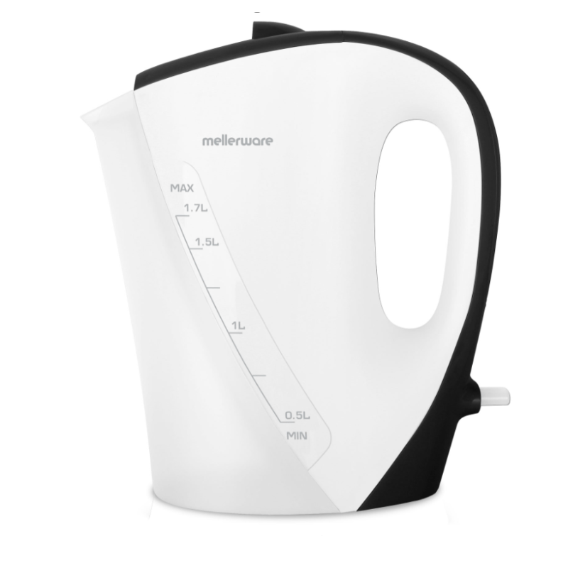 Mellerware KETTLE Mellerware Kettle White And Black Corded Plastic 1.7 Litre 2200w Zambezi (7107343188057)