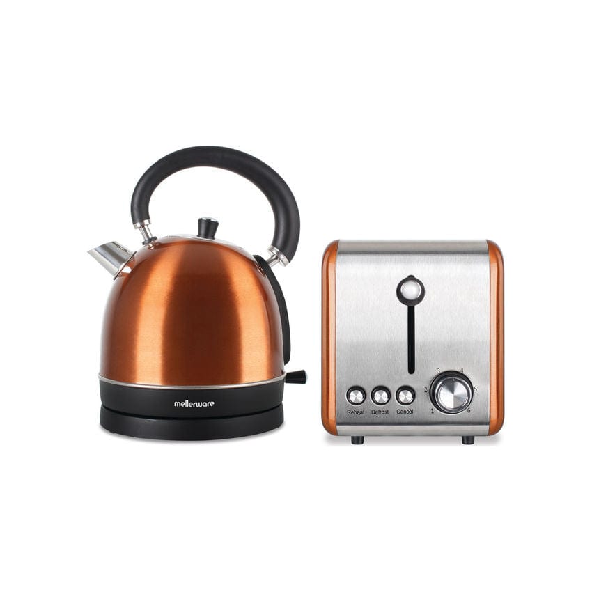 Mellerware Small appliances Mellerware Pack 2 Piece Set Stainless Steel Kettle And Toaster Copper (4200684617817)