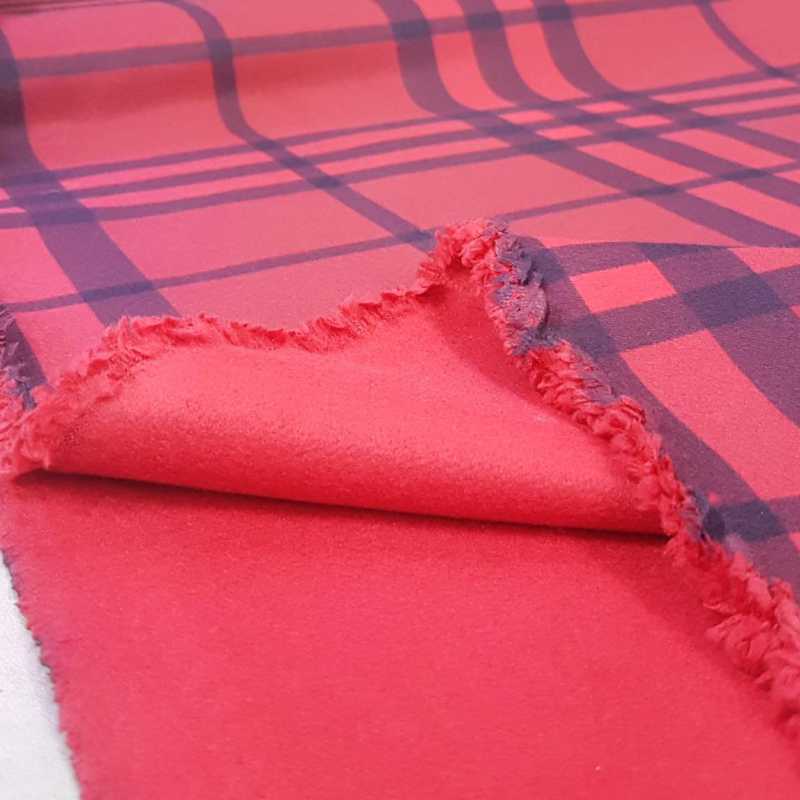 MELTON Dress Fabrics Check Melton Fabric 150 cm (4687787130969)