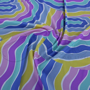 MHC World Dress Fabrics Printed Nylon Lycra Waves Fabric 150cm (7194981138521)