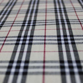 MHC World Dress Fabrics Tartan Check Cream Fabric (4771387179097)