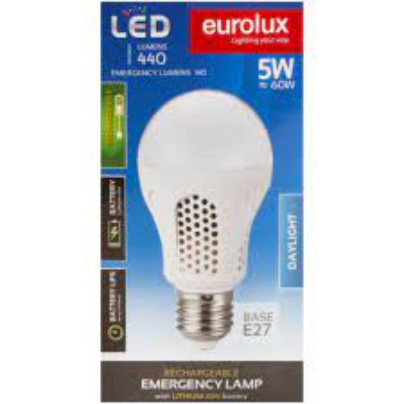 MHC WORLD Eurolux D/Light LED Rechargeable Lamp E27 5W (7233171128409)