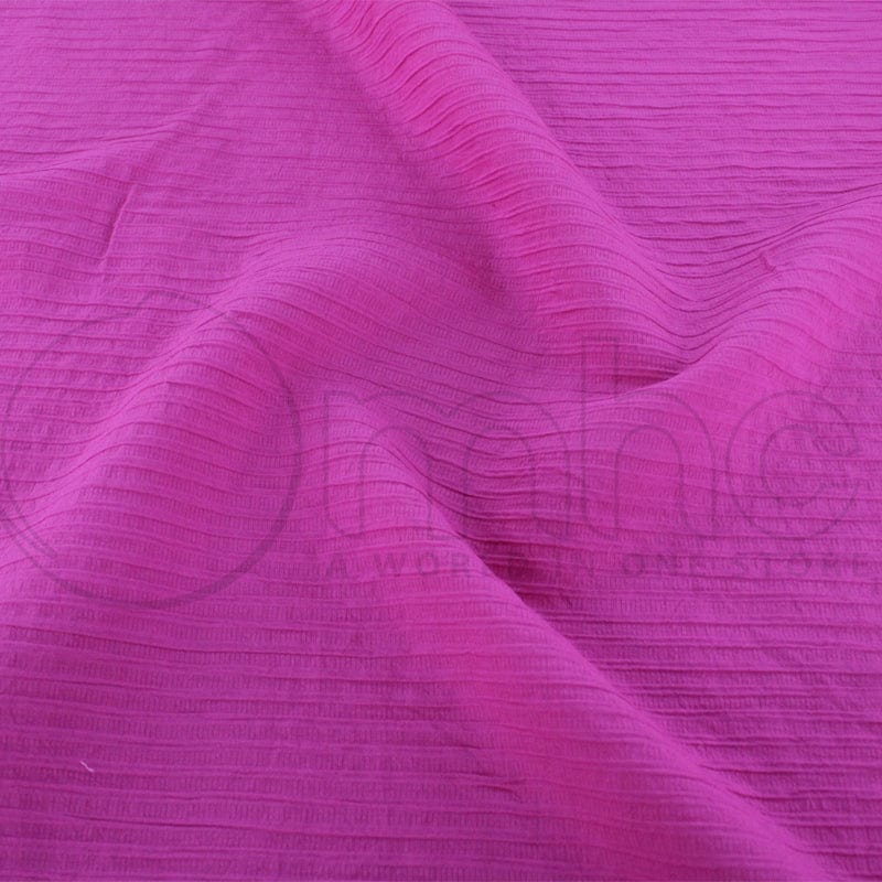 MHC World Fabric Cerise Crinkle N/R Papyurs Fabric 140cm (7157445066841)