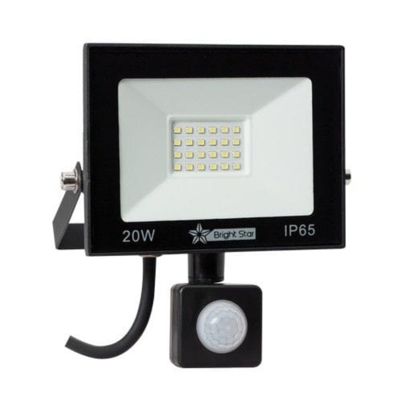 MHC WORLD Floodlight FL075 20W Black W/Sensor (7236610621529)