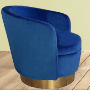 MHC World Furniture & Lights Regal Swivel Sofa Chair Royal Blue (4737586233433)