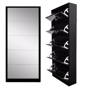 Mirror shoe cabinet fair price hotsell