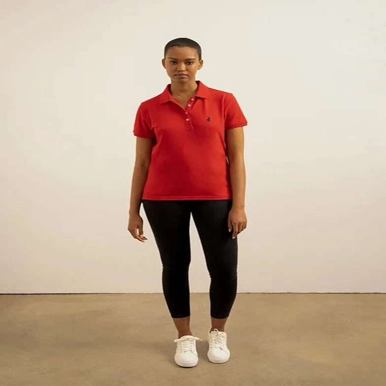 MHC World Polo Women Margot SS Golfer Red (7269407588441)