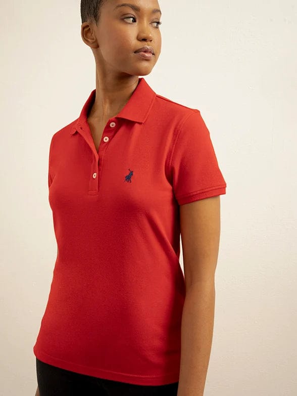 MHC World Polo Women Margot SS Golfer Red (7269407588441)
