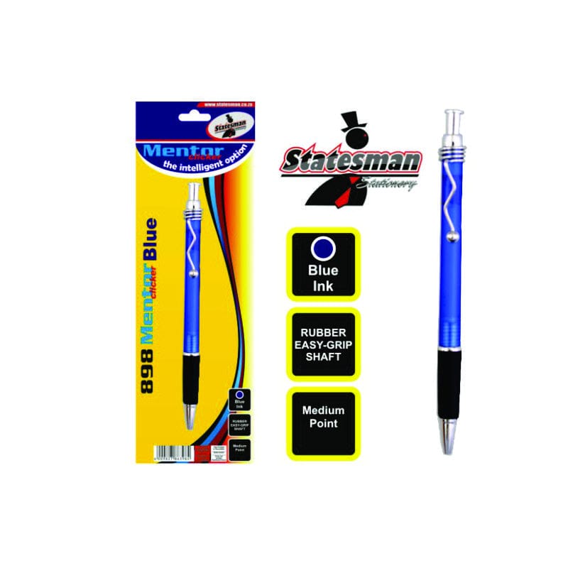 MHC World Tech & Office Point Retractable Clicker Mentor Pen with Rubber Gri (2061800013913)